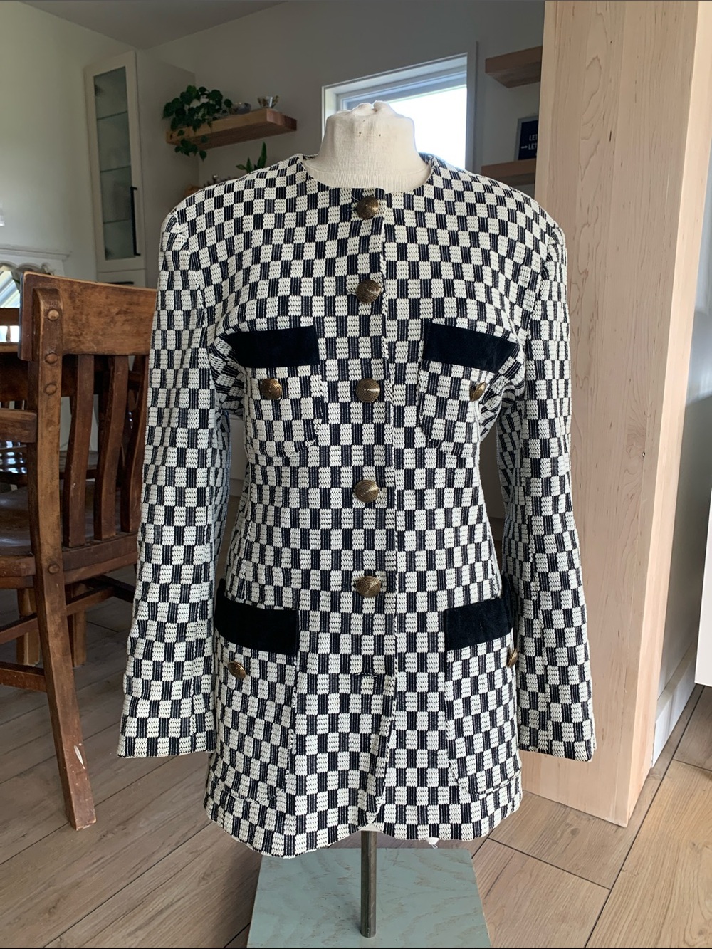 VTG Heritage Tweed and velvet Blazer - classy creative office jacket Enrico